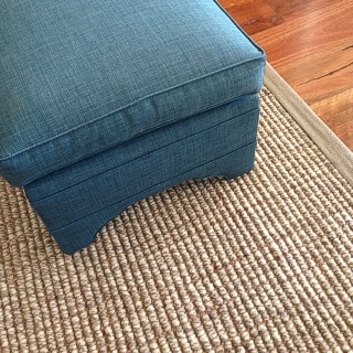 Custom Made Snowgum Wool and Jute Rug With 2 inch Lilydale Border